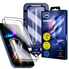 2x Tvrdené sklo s aplikátorom pre Apple iPhone 13/13pro/14/16E/17E - 3mk HARDY® Hardura 9H™