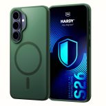 Dymové puzdro s MagSafe pre Samsung Galaxy S26 – 3mk HARDY® Hazy MagCase™ Green