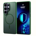 Dymové puzdro s MagSafe pre Samsung Galaxy S26 Ultra – 3mk HARDY® Hazy MagCase™ Green