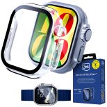 Obal so sklom z tvrdeného skla na Apple Watch Ultra/ Ultra 2/ Ultra 3 - 3mk Satin Armor WatchCase+™ Clear
