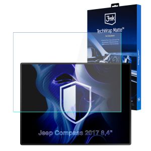Matná ochranná fólia na displej navigácie pre Jeep Compass 2017 8,4" – 3mk TechWrap Matte™ Center Display