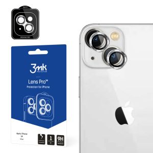 Sú tvrdené sklo na objektív fotoaparátu pre Apple iPhone 14 - 3mk Lens Protection Pro Silver