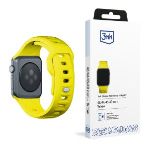 Pás na Apple Watch 42/44/45/46/49 mm Yellow (big) - 3mk Silicone Watch Strap