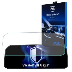 Matná ochranná fólia na displej prístrojového štítu pre VW Golf VIII R 2024- 12,9" - 3mk TechWrap Matte Cluster™