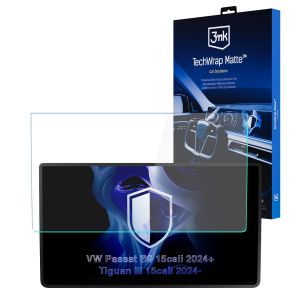 Matná ochranná fólia na displej navigácie pre VW Tiguan III 2024- 15" – 3mk TechWrap Matte™ Center Display