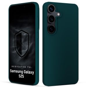 Silikónové puzdro pre Samsung Galaxy S25 - 3mk HARDY® Mellow Case™ Dark Green