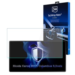 Matná ochranná fólia na displej navigácie pre Skoda Karoq Columbus 2017- – 3mk TechWrap Matte™ Center Display