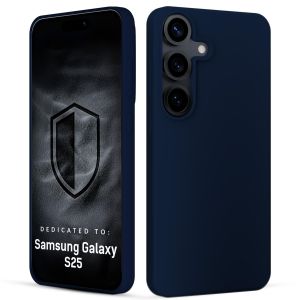 Silikónové puzdro pre Samsung Galaxy S25 - 3mk HARDY® Mellow Case™ Dark Blue