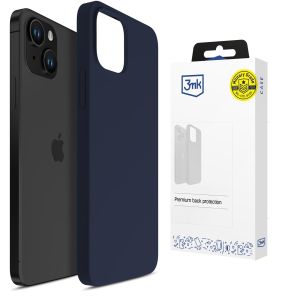 Silikónové puzdro pre Apple iPhone 15 Plus - 3mk HARDY® Mellow Case™ Dark Blue