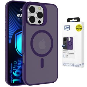Dymové puzdro s MagSafe pre Apple iPhone 16 Pro Max – 3mk HARDY® Hazy MagCase™ Purple