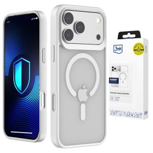 Priehľadné puzdro s MagSafe na Apple iPhone 17 Pro Max - 3mk HARDY® Hazy MagCase™ White