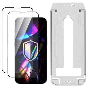 2x Tempered glass with applicator for Apple iPhone 13/13 Pro/14/16E - 3mk HARDY® Hardura 9H™