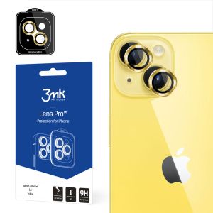 Sú tvrdené sklo na objektív fotoaparátu pre Apple iPhone 14 - 3mk Lens Protection Pro Yellow