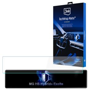 Matná ochranná fólia na displej navigácie pre MG HS Hybrid+ Excite – 3mk TechWrap Matte™ Center Display