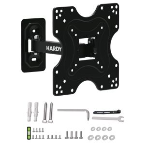 Nástenný držiak na televízor 14-42 palcov 3mk HARDY® SlimGrip 20™ - nastaviteľný, otočný, VESA, do 20 kg