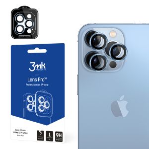 Sú tvrdené sklo na objektív fotoaparátu pre Apple iPhone 13 Pro - 3mk Lens Protection Pro Sierra Blue