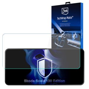 Matná ochranná fólia na displej navigácie pre Skoda Scala 130 Edition – 3mk TechWrap Matte™ Center Display