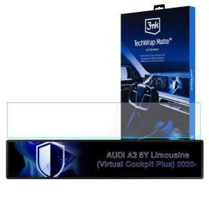 Matná ochranná fólia na displej prístrojového štítu pre AUDI A3 8Y Limousine (Virtual Cockpit Plus) 2020- - 3mk TechWrap Matte Cluster™