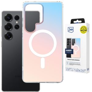 Holografické puzdro s MagSafe pre Samsung Galaxy S24 Ultra - 3mk HARDY® PrisMag Case™