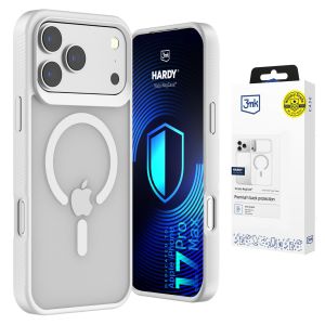 Dymové puzdro s MagSafe pre Apple iPhone 17 Pro Max – 3mk HARDY® Hazy MagCase™ White