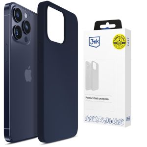 Silikónové puzdro pre Apple iPhone 15 Pro Max - 3mk HARDY® Mellow Case™ Dark Blue