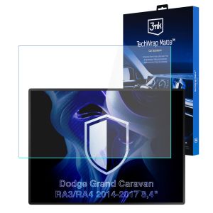 Matná ochranná fólia na displej navigácie pre Dodge Grand Caravan RA3/RA4 2014-2017 8,4" – 3mk TechWrap Matte™ Center Display