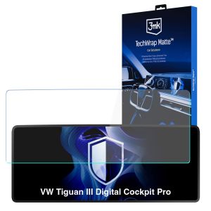 Matná ochranná fólia na displej prístrojového štítu pre VW Tiguan III Digital Cockpit Pro 2024- - 3mk TechWrap Matte Cluster™