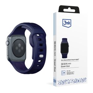 Remienok na Apple Watch 38/40/41/42 mm Ocean Blue (small) - 3mk Silicone Watch Strap