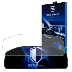Matná ochranná fólia na displej prístrojového štítu pre VW T-Cross 2024- (Digital Cockpit 8") - 3mk TechWrap Matte Cluster™