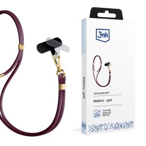 Smycz do smartfona 3mk EasyClip Elite Mulberry (gold)