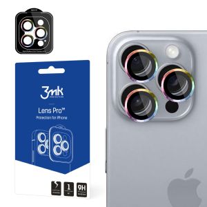 Sú tvrdené sklo na objektív fotoaparátu pre Apple iPhone 16 Pro - 3mk Lens Protection Pro Rainbow
