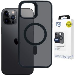 Priesvitný kryt s MagSafe na Apple iPhone 12 Pro Max - 3mk HARDY® Hazy MagCase™ Black