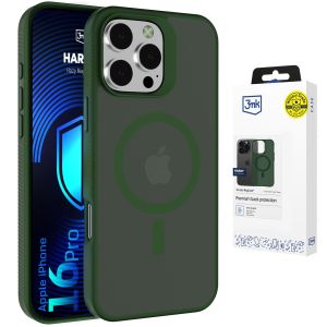 Dymové puzdro s MagSafe pre Apple iPhone 16 Pro – 3mk HARDY® Hazy MagCase™ Green
