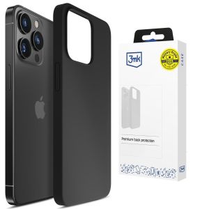 Silikónové puzdro pre Apple iPhone 15 Pro Max - 3mk HARDY® Mellow Case™ Black