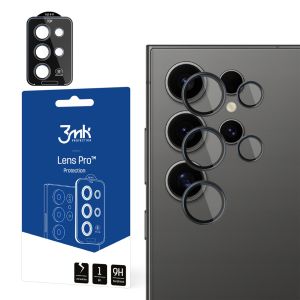 Tvrdené sklo na objektív fotoaparátu pre Samsung Galaxy S24 Ultra - 3mk Lens Protection Pro Black