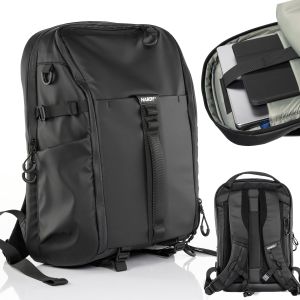 Batoh na laptop 16" 3mk HARDY® 360™ Leather s ochranou 360° AST™ – business, cestovný, clamshell