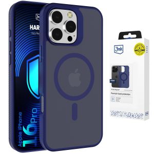 Dymové puzdro s MagSafe pre Apple iPhone 16 Pro – 3mk HARDY® Hazy MagCase™ Blue