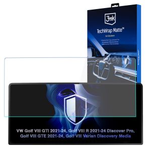 Matná ochranná fólia na displej navigácie pre VW Golf VIII Variant Discovery Media – 3mk TechWrap Matte™ Center Display