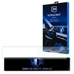 Matná ochranná fólia na displej navigácie pre BMW X5 G05 FL 2023-25 – 3mk TechWrap Matte™ Center Display