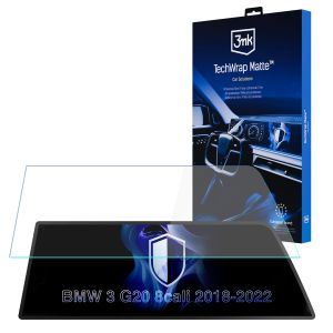 Matná ochranná fólia na displej navigácie pre BMW 3 G20 2018-22 – 3mk TechWrap Matte™ Center Display