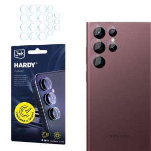 Sklíčko na objektív fotoaparátu pre Samsung Galaxy S22 Ultra 5G - 3mk HARDY® Fusion Lens Protection™