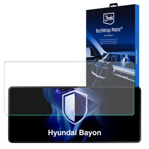 Matná ochranná fólia na displej navigácie pre Hyundai Bayon 2021- – 3mk TechWrap Matte™ Center Display