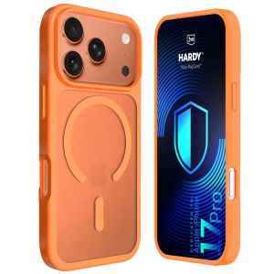 Dymové puzdro s MagSafe pre Apple iPhone 17 Pro – 3mk HARDY® Hazy MagCase™ Orange
