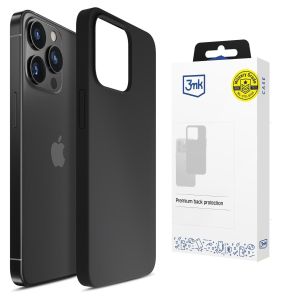 Silikónové puzdro pre Apple iPhone 16 Pro Max - 3mk HARDY® Mellow Case™ Black