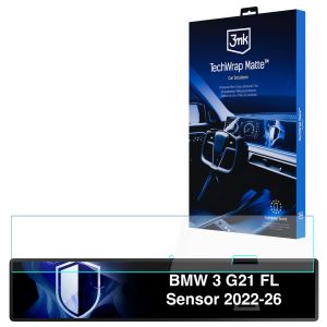 Matná ochranná fólia na displej navigácie pre BMW 3 G21 FL Sensor 2022-26 – 3mk TechWrap Matte™ Center Display