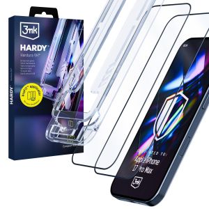 2x tempered glass with applicator for Apple iPhone 17 Pro Max - 3mk HARDY® Hardura 9H™