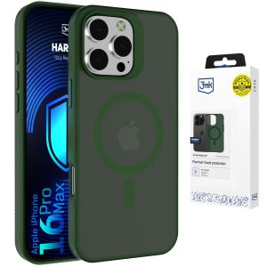 Dymové puzdro s MagSafe pre Apple iPhone 16 Pro Max – 3mk HARDY® Hazy MagCase™ Green