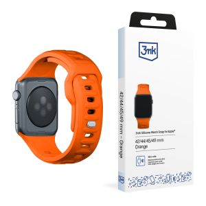 Pás na Apple Watch 42/44/45/46/49 mm Orange (big) - 3mk Silicone Watch Strap