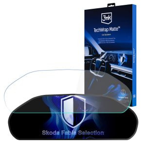 Matná ochranná fólia na displej prístrojového štítu pre Skoda Fabia Selection - 3mk TechWrap Matte Cluster™