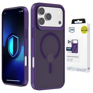 Priezračný kryt s MagSafe na Apple iPhone 17 Pro - 3mk HARDY® Hazy MagCase™ Purple
